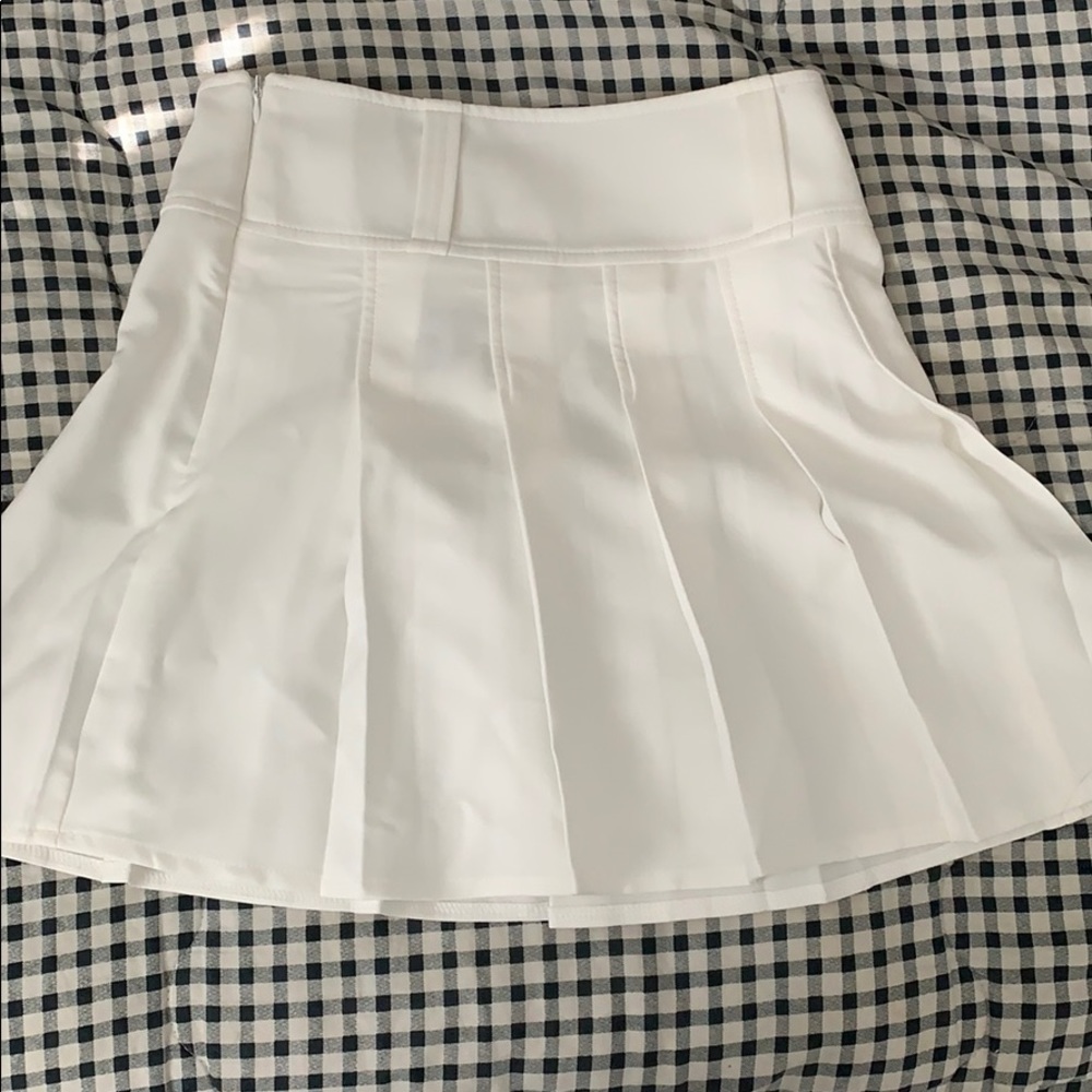 White tennis skirt